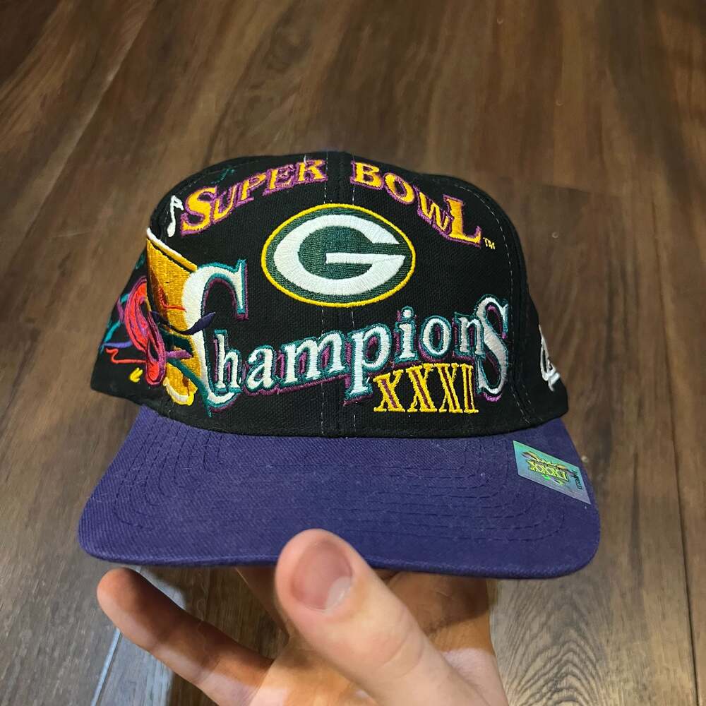 Vintage Logo Athletic Green Bay Packers Super Bowl XXXI Champions Jazz hat